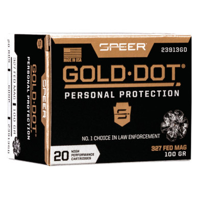Gold Dot 23913GD Personal Protection 327 FM 100 GR JHP 20 Rounds