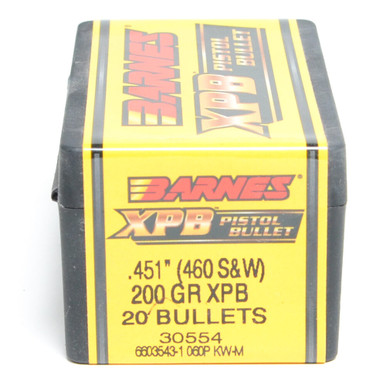 Barnes Bullets XPB .460 S&W Mag 200 gr Hollow Point Flat Base Bullets -20cnt