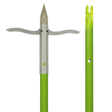 Muzzy Iron 2 Blade Chartruse Arrow