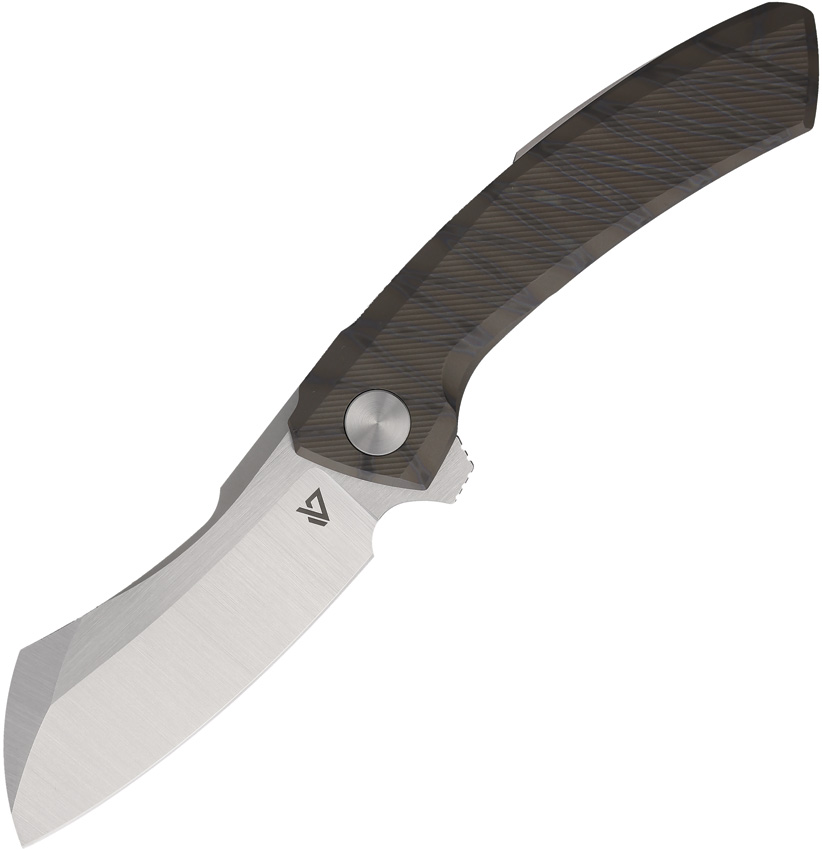 Vanguard Mini Cleaver Framelock Pocket Knife Flame Satin - VANG016