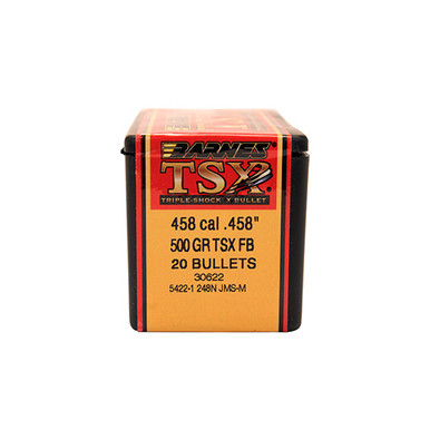 Barnes Bullets Triple-Shock X (TSX) .458 Cal 500 gr Hollow Point Flat Base Bullets -20cnt