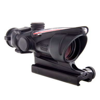Trijicon ACOG 4x32mm Dual Illuminated Scope - Red Chevron .223 Ballistic Reticle with TA51 Flattop Mount, Black