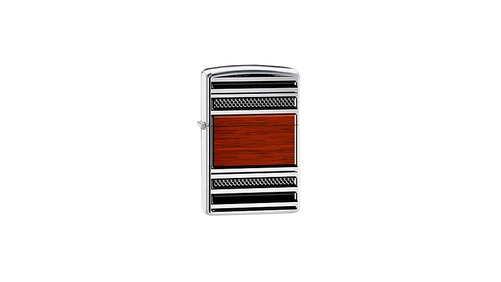 Zippo Steel and Wood Design Lighter