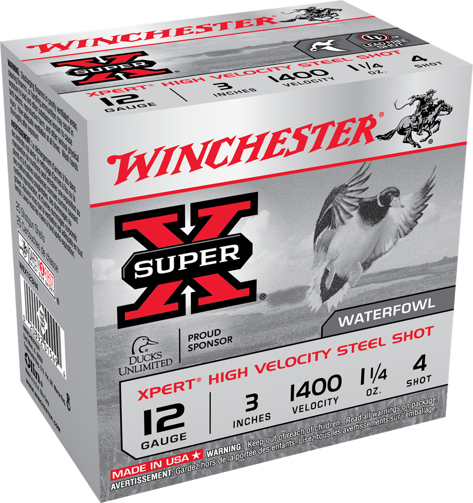 Winchester Steel 12ga 3in 1400 Velocity 1 1/4oz 4 Shot