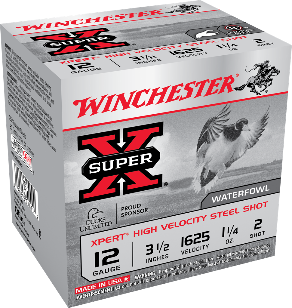 Winchester Ammo WEX12LM2 Super X Xpert Steel High Velocity 12ga 3.50" 1 1/4oz 2 Shot 25 Box