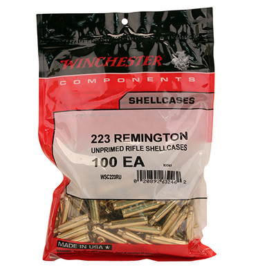 Winchester .223 Remington Unprimed Rifle Brass 100cnt-WSC223RU
